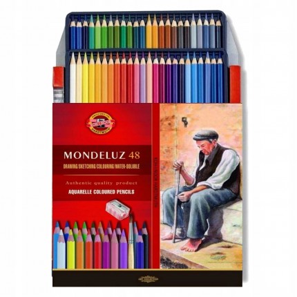 Akvareliniai pieštukai Koh-I-Noor "Mondeluz Art Set" 48 spalvų