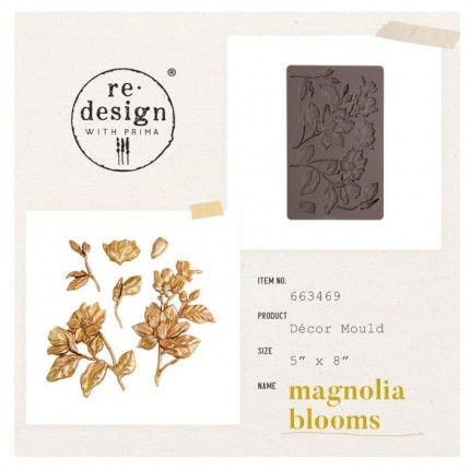 Silikoninė liejimo forma Prima Marketing - Magnolia Blooms, 12.7x20.32cm