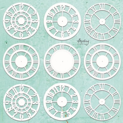 Kartono formelės Mintay - Laikrodžiai, 30x30cm                                                        