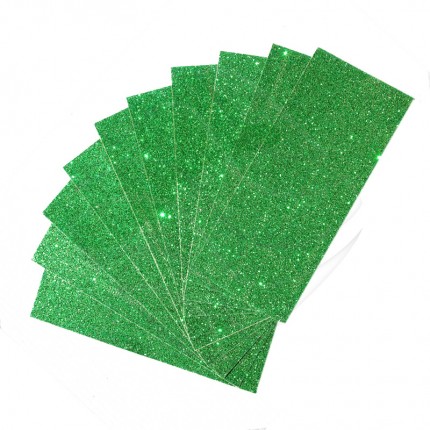 Popierius dekoratyvinis su blizgučiais A4, žalia (25)