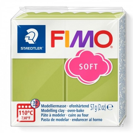 Modelinas Fimo Soft, 57g, T50 pistacijos