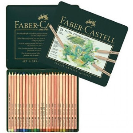 Pasteliniai pieštukai Faber-Castell PITT, 24 spalvos
