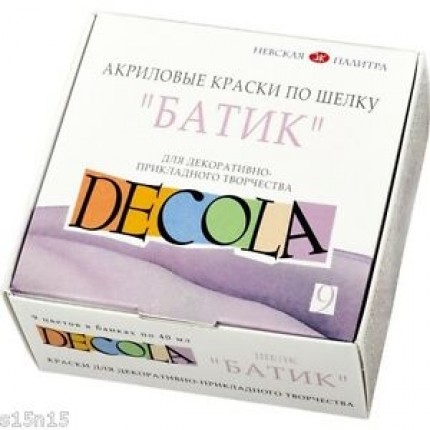 Akrilinių dažų rinkinys šilkui DECOLA BATIK, 9x50ml 
