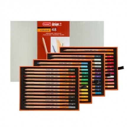 Spalvoti pieštukai Bruynzeel Design, 48 spalvų, dėžutėje