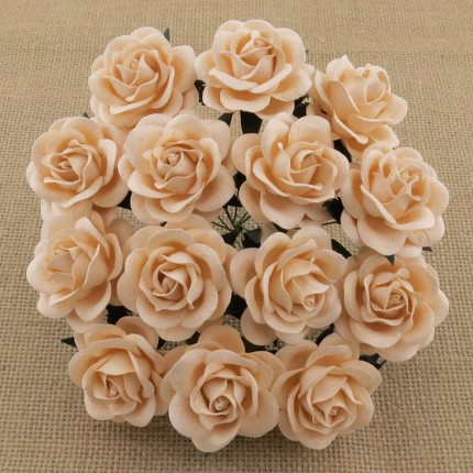Popierinės gėlytės Promlee Flowers - Peach Trellis Roses SAA-109-35, 35mm, 10vnt.