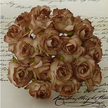 Popierinės gėlytės Promlee Flowers - Brown Wild Roses SAA-236-30, 30mm, 10vnt.