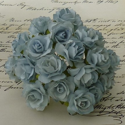 Popierinės gėlytės Promlee Flowers - Pale Blue Wild Roses SAA-238-30, 30mm, 10vnt.