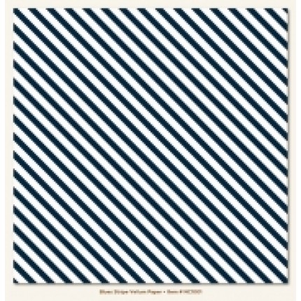 Skrebinimo popierius permatomas Blue Stripe, 30.5x30.5cm, 1vnt.