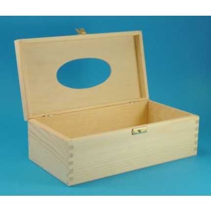 Dėžutė medinė servetėlėms su užsegimu, 25.5x13.5x8.8cm