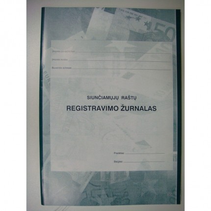 Siunčiamųjų raštų registracijos žurnalas, A4 40 l.