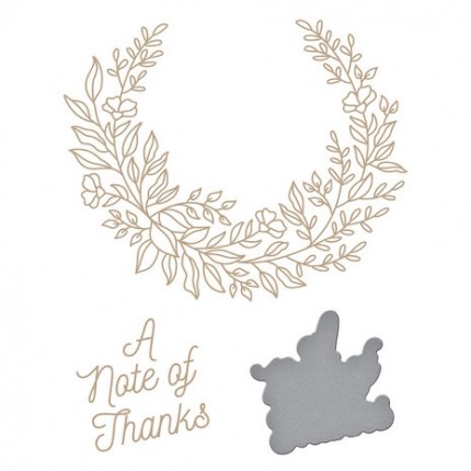 Plokštelės folijavimui ir kirtimo formelės Spellbinders Glimmer Hot Foil plate - Sealed Swag (GLP-327), 6.90x7.40cm