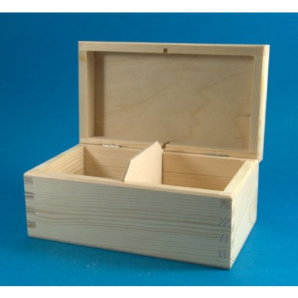Arbatinė medinė 2 skyrių, 16.5x9.5 x7.5cm
