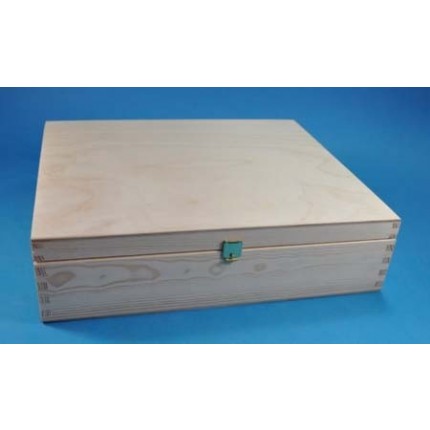 Arbatinė medinė 12 skyrių, su užsegamu dangteliu, 28.5x22x7.8 cm
