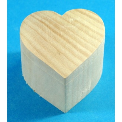 Dėžutė medinė Širdis, 5x4.8x4.4cm