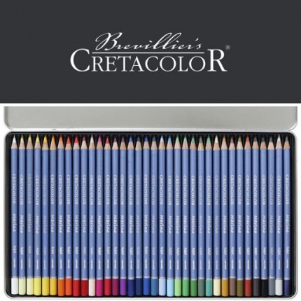 Akvarelinių pieštukų rinkinys Cretacolor Marino, metalinėje dėžutėje, 36vnt.