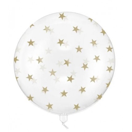 Balionas Stars, 60cm, skaidrus