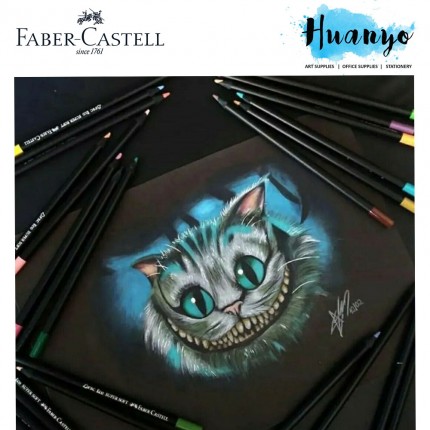 Spalvoti pieštukai Faber-Castell Black Edition 24 sp., metalinėje dėžutėje