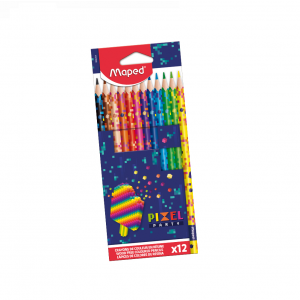 Spalvoti pieštukai Maped Pixel Party, 12 spalvų