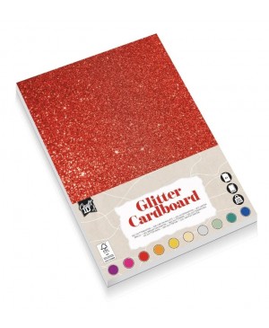 Popieriaus su blizgučiais rinkinys Craft ID Glitter Cardboard, A4, 200g/m², 10l.