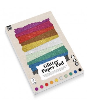 Popieriaus su blizgučiais rinkinys Craft ID Glitter Pad, A4, 180g/m², 10l.