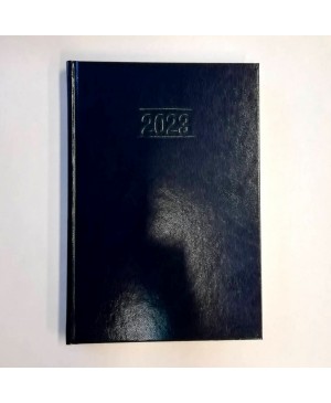 Darbo knyga - kalendorius INFO, A5, 2023 metams, tamsiai mėlynos spalvos