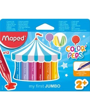 Vaškinės kreidelės Maped Color Peps Maxi 12 vnt