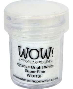 Reljefavimo pudra WOW! 15ml WL01SF Opaque Bright White Super Fine