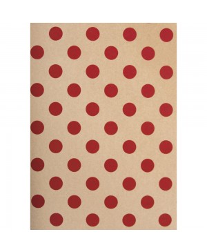 Popierius Kraft-Dots, 50x70cm, classical red