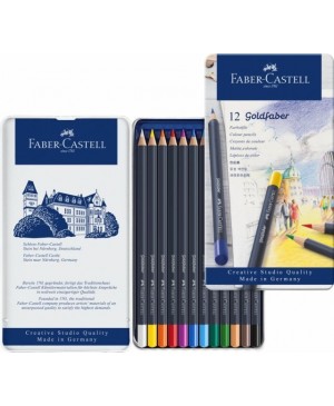 Spalvoti pieštukai Faber-Castell Goldfaber Creative Studio 12 spalvų