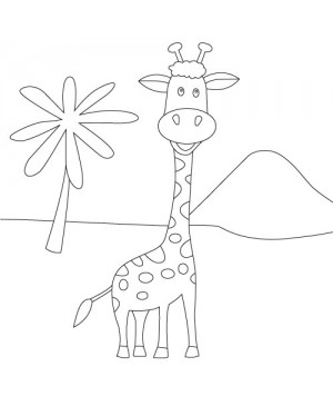 Eskizas smėlio tapybai Žirafytė, 20x20cm (SCH-152)