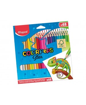 Spalvoti pieštukai Maped Color Peps Star FSC 48 spalvų