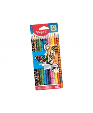 Spalvoti pieštukai Maped Color Peps Animals FSC, 12 spalvų