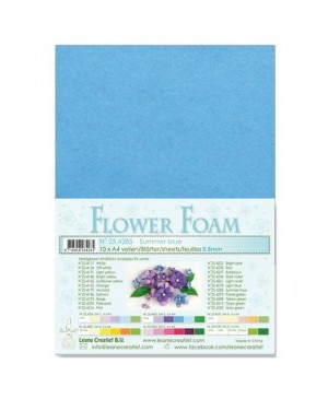 Putgumė Leane Creatief - Flower Foam Foamiran - Žydra, 0.8mm, A4, 10 lapų      