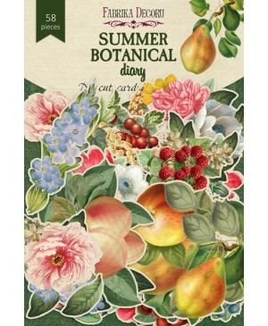 Iškarpėlių rinkinys Fabrika Decoru – Summer botanical diary, 250 g/m², 58vnt