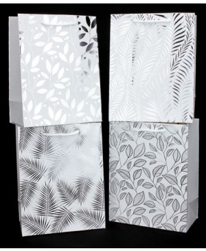 Popierinis maišelis Silver Leaves, 23x18x10 cm