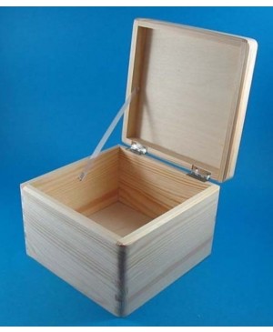 Dėžutė medinė kvadratinė Retro, 20x20x13.5cm