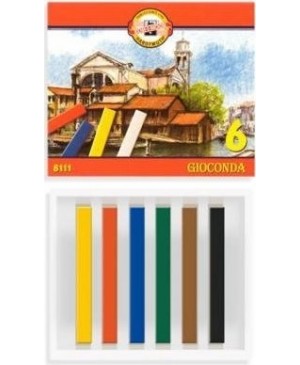 Sausos pastelės rinkinys Koh-I-Noor Gioconda Hard, 6 spalvos