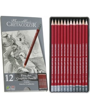 Grafitinių pieštukų rinkinys Cretacolor Cleos 9B-2H, 12vnt.
