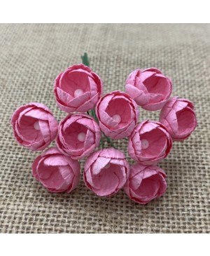Popierinės gėlytės Promlee Flowers - Pink Buttercups SAA-544, 25mm, 10vnt