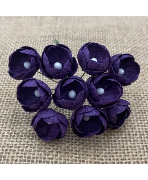 Popierinės gėlytės Promlee Flowers - Purple Buttercups SAA-550, 25mm, 10vnt