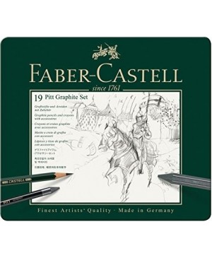Rinkinys Faber-Castell PITT Graphite, skirtas eskizavimui, 19vnt