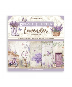 Skrebinimo popieriaus rinkinys Stamperia - Lavender, 30.5x30.5cm, 190g/m², 10 lapų