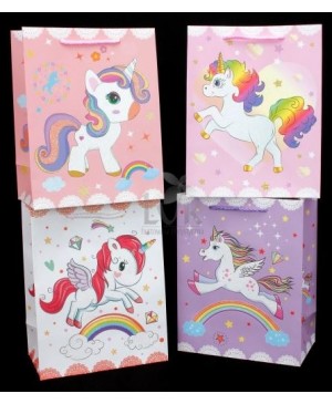 Popierinis maišelis Unicorns, 23x18x10 cm