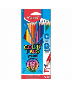 Spalvoti pieštukai Maped Color Peps Strong, 12 spalvų
