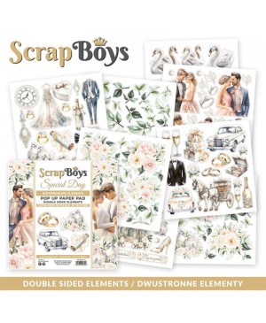Skrebinimo popierius ScrapBoys – Special Day , 190 g/m², 15.2x15.2cm, 24 lapai