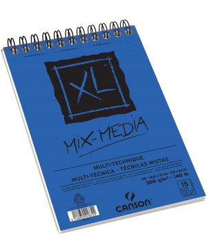 Universalus bloknotas Canson XL Mix Media A5, 300g/m², 15 lapų 