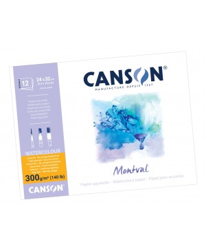 Akvarelinio popieriaus sąsiuvinis Canson Montval, A4, 300 g/m², 12 lapų