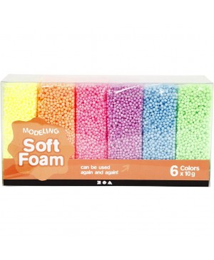 Modelinas CCH - Soft Foam, 6x10g, ryškios spalvos, nedžiūstantis