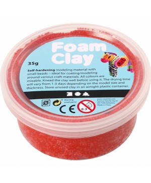 Burbulinis modelinas CCH Foam Clay, 35g, raudona