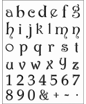 Silikono antspaudų rinkinys Alfabetas - mažosios raidės, 14x18 cm